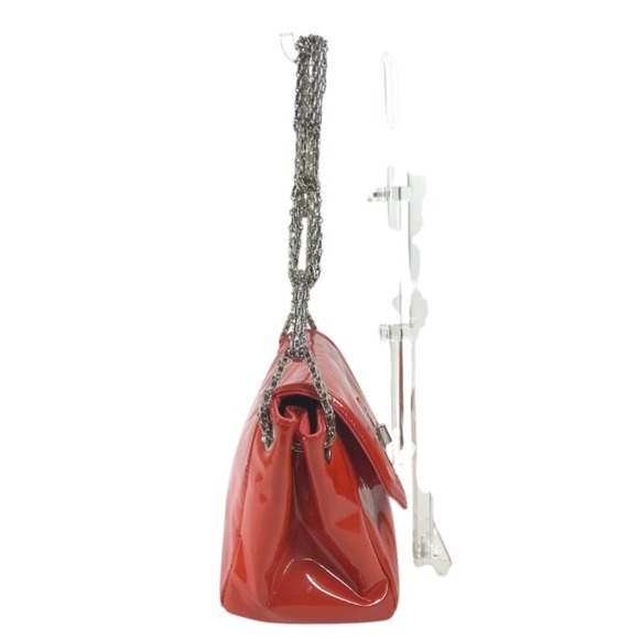 CHANEL Red Leather Logo Shoulder Bag - Picture 4 of 16